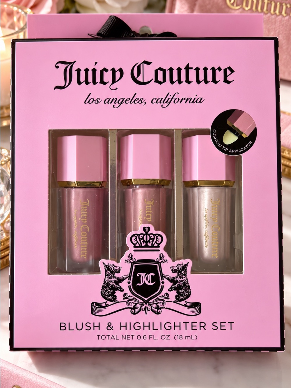 Juicy Couture Shimmering Pink Blush & Highlighter Trio